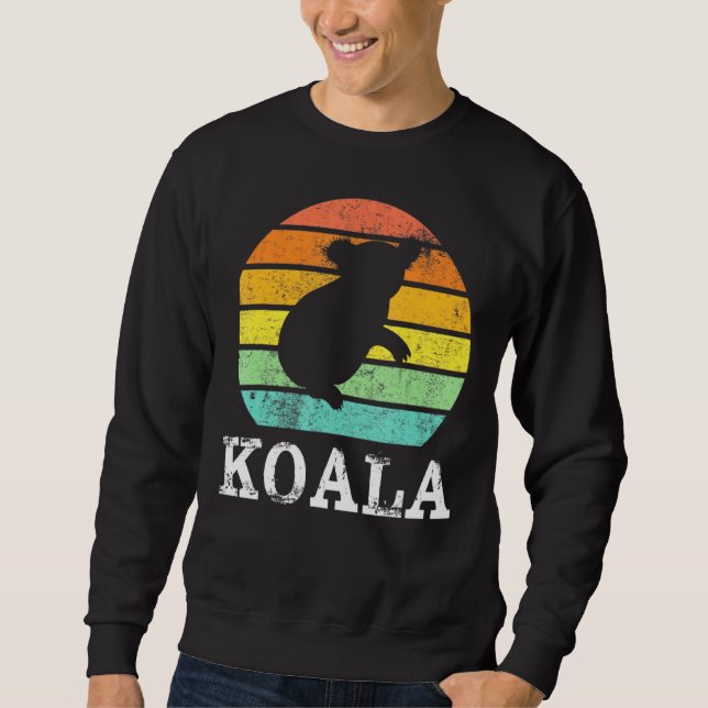 Vintage Retro Koala Sunset Silhouette T-Shirt Sweatshirt (Vorderseite)
