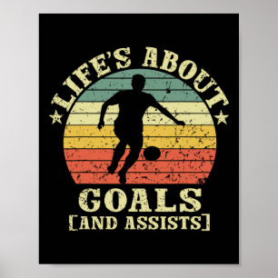 Vintage Retro Leben handelt von Zielen und Ists Poster