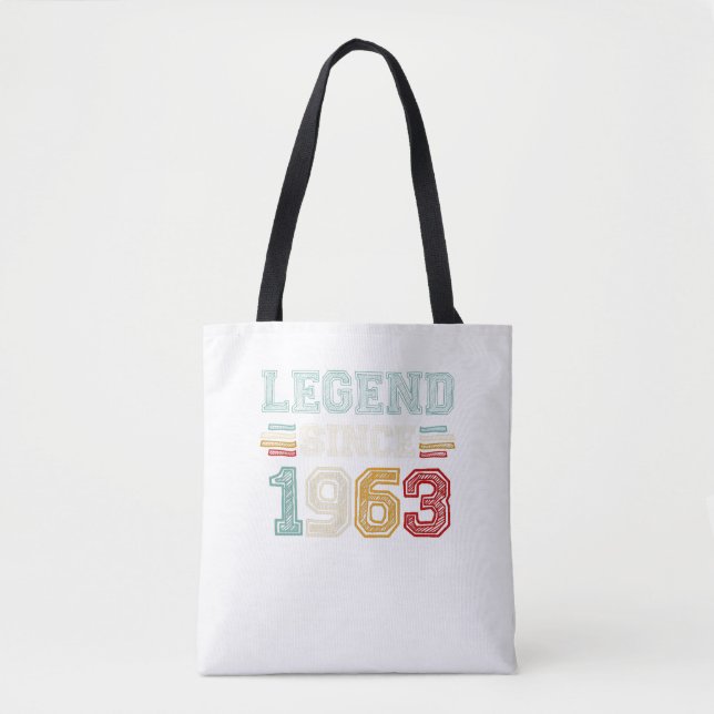 Vintage Retro Legend Since 1963 Tasche (Vorderseite)