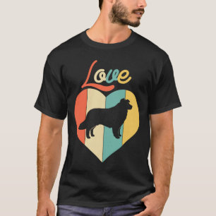 Vintage Retro-Liebe Border Collie T-Shirt