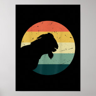 Vintage Retro Lustige Tierliebhaber Ziegenbauer Ge Poster
