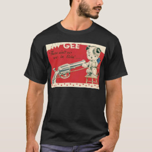 Vintage Retro Macabre Suicide Puppy Valentinstagsk T-Shirt