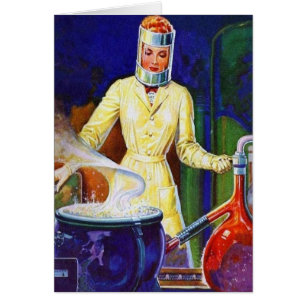 Vintage Retro Massen-Dame Women Scientist der