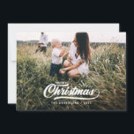 Vintage retro merry Christmas. Feiertagskarte<br><div class="desc">Vintage retro merry Christmas with hand drawn sprigs. Change the color to customize. Part of a  collection.</div>