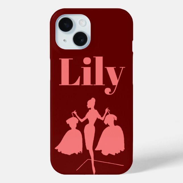 Vintage Retro-Mode-Silhouette Case-Mate iPhone Hülle (Rückseite)