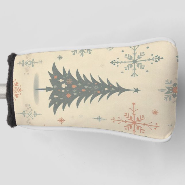Vintage/Retro modern Christmas/winter Golf Headcover (Vorderseite)
