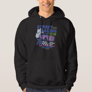 Vintage-Retro-Motor-Rennfahrer-Rennstrecke-Straßen Hoodie
