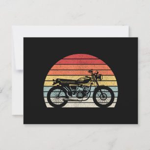 Vintage Retro Motorrad Postkarte