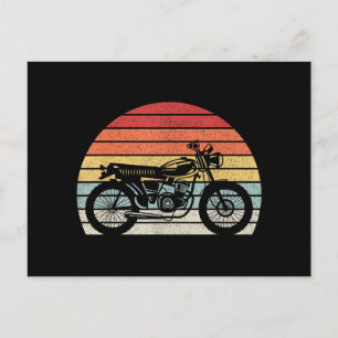 Vintage Retro Motorrad Postkarte