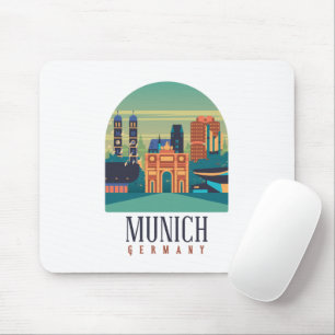 Vintage Retro München Bayern Deutschland  Mousepad