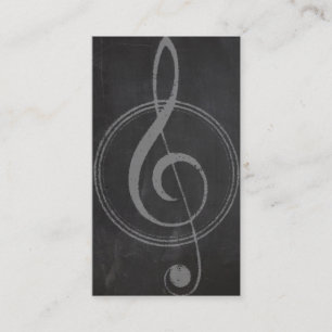 Vintage Retro Musikclef-Symbol-Tafel Visitenkarte