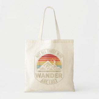 Vintage Retro Nicht alle, die wandern, sind verlor Tragetasche