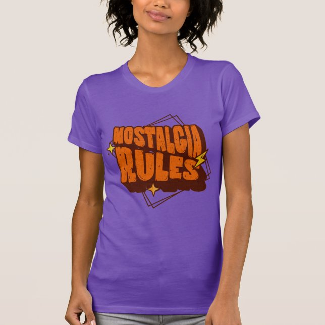 Vintage Retro Nostalgia Rules T-shirt (Vorderseite)
