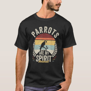 Vintage Retro-Papageien sind mein Geist-Tier-Papag T-Shirt