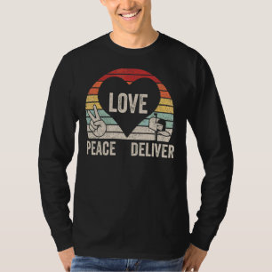 Vintage Retro Peace Liebe Postfach Niedlich Pos T-Shirt