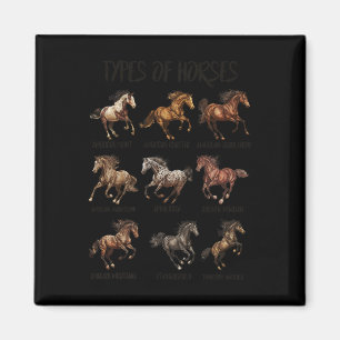 Vintage Retro-Pferdearten Magnet