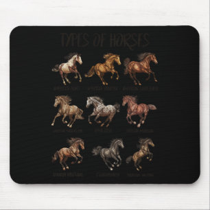 Vintage Retro-Pferdearten Mousepad