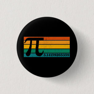 Vintage Retro Pi Button