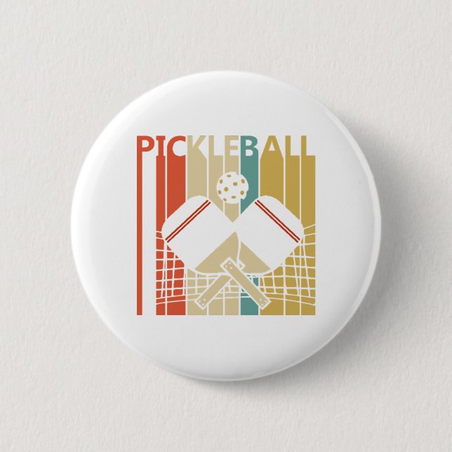 Vintage Retro Pickleball  Button (Vorderseite)