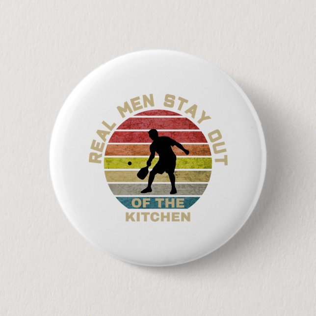 Vintage Retro Pickleball Funny Button (Vorderseite)
