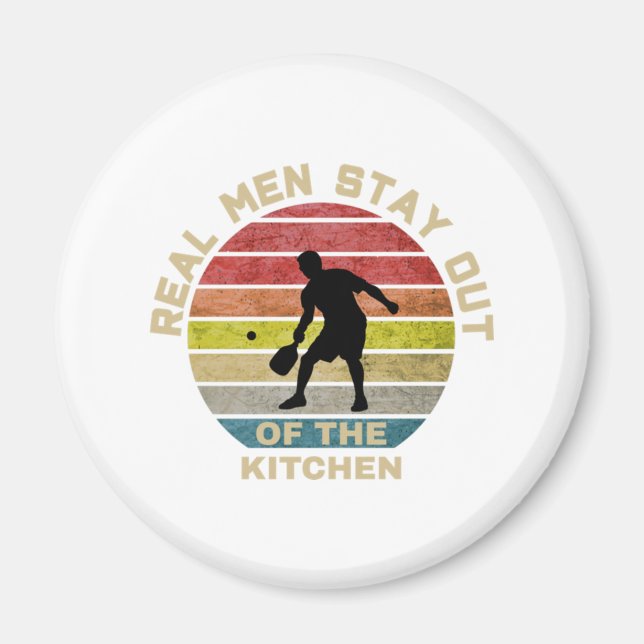 Vintage Retro Pickleball Funny Magnet (Vorne)