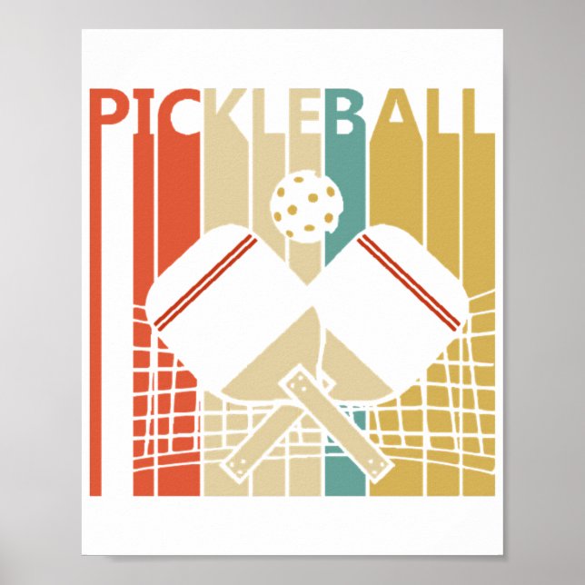 Vintage Retro Pickleball  Poster (Vorne)