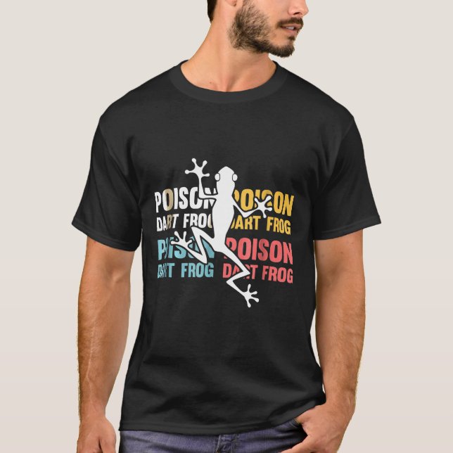 Vintage Retro Poison Dart Frog Gif T-Shirt (Vorderseite)