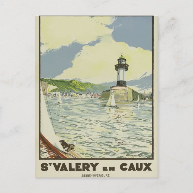 Vintage Retro-Postkarte Frankreich Seine Postkarte (Vorderseite)
