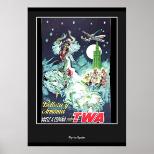 Vintage Retro Print in Spanien Poster