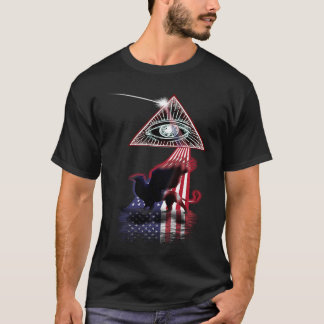 Vintage Retro-Prisma-US-Flag-Greif T-Shirt