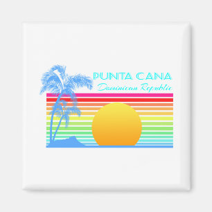 Vintage Retro Punta Cana Magnet