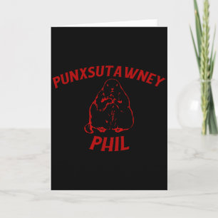 Vintage Retro Punxsutawney Phil Murmeltiertag  Karte