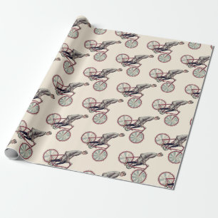 Vintage/Retro-Radfahrer Geschenkpapier