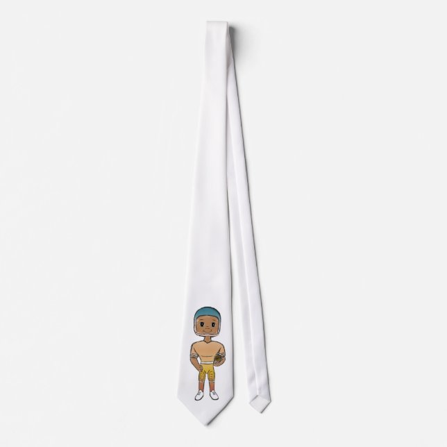vintage retro Rainbow Football Player Krawatte (Vorderseite)