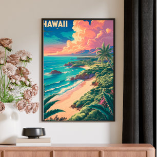 Vintage Retro-Reiseplakat - HAWAII Poster