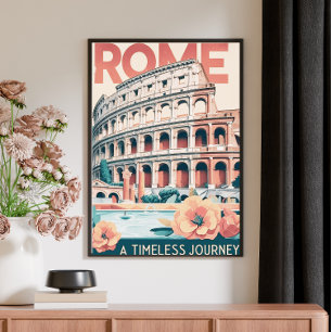 Vintage Retro-Reiseposter – Rom, Italien Poster
