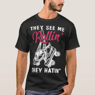 Vintage Retro-Roller-Skate, die ich sehen, wie ich T-Shirt