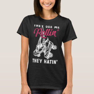 Vintage Retro-Roller-Skate sehen sie mich Rollin' T-Shirt