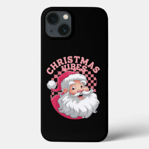 Vintage Retro Rosa Weihnachtsmann Weihnachten Case-Mate iPhone Hülle