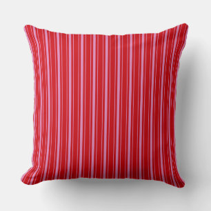 Vintage Retro Rot und Rosa Ticking Gestreift Kissen