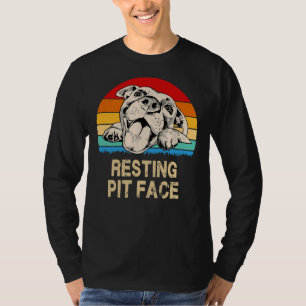Vintage Retro-Ruhelage Pit Face Funny Pittie für W T-Shirt