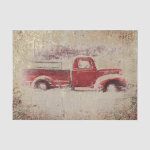 Vintage Retro Rustikale rote LKW-Textur Hintergrun Seidenpapier