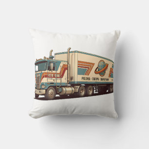 Vintage Retro Sattelzug Kissenbezug Kissen