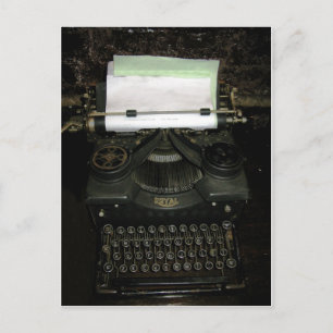 Vintage Retro-Schreibmaschine, Schreibmaschine Postkarte
