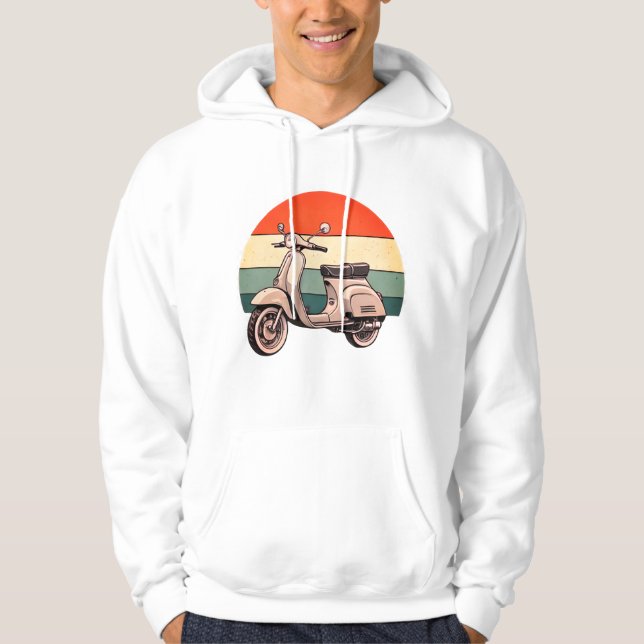 Vintage, Retro, Scooter, Mofa, Töffli, Roller  Hoodie (Vorderseite)