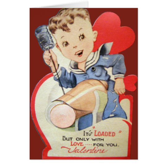 Vintage Retro Seemannvalentine-Karte Karte