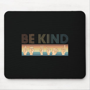 Vintage Retro Sei nett GEHÖRLOS Gehörlosigkeitsbew Mousepad