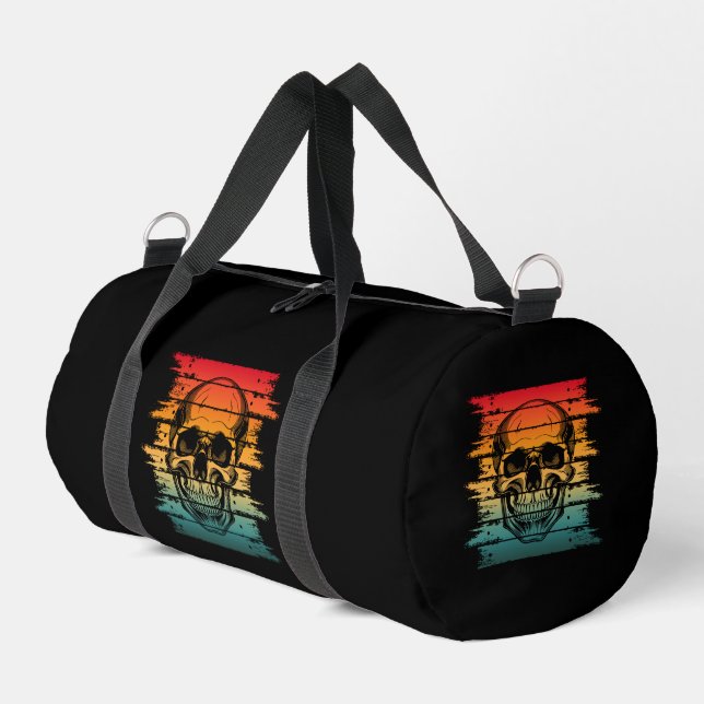 Vintage Retro-Silhouette Duffle Bag (Linke Seite)