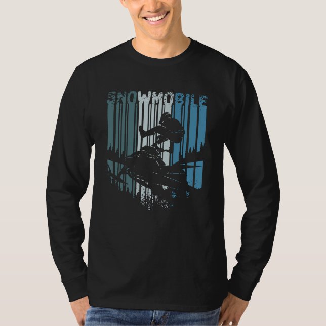 Vintage Retro Snowmobile T-Shirt (Vorderseite)