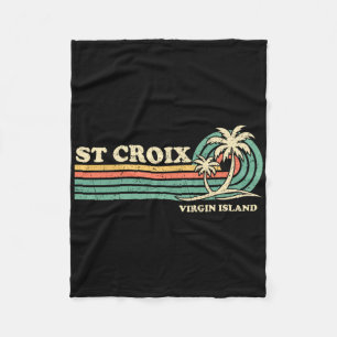 Vintage Retro Sommerurlaub Jungferninsel St. Cr Fleecedecke